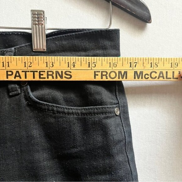 Zara basic black denim Bermuda shorts Sz 8 - Picture 8 of 8